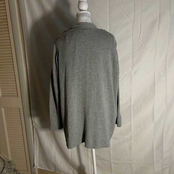 Chadwick of Boston Gray Boyfriend Cardigan with matching tank - Picture 2 of 3